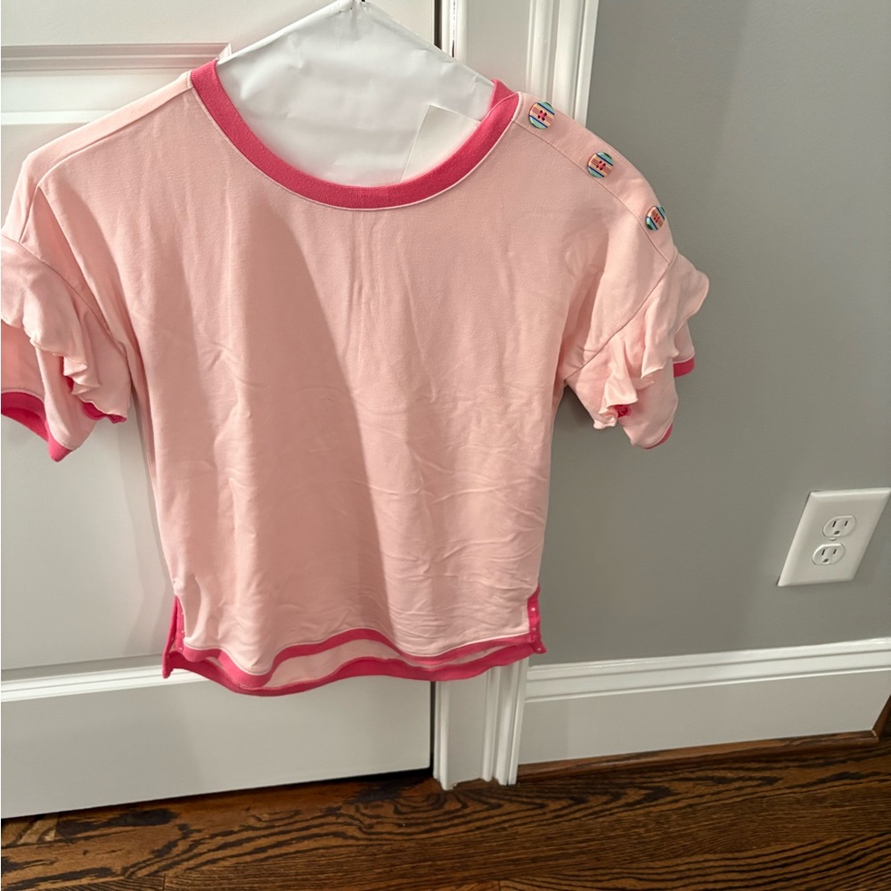 Matilda Jane Pink Ruffle Sleeve Top - Size 10